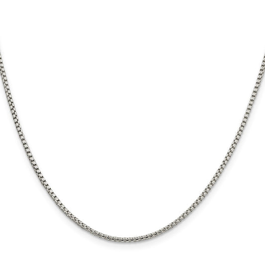 Buy Stylish 1.75mm Round Box Chain in Sterling Silver - Affordable Luxury!