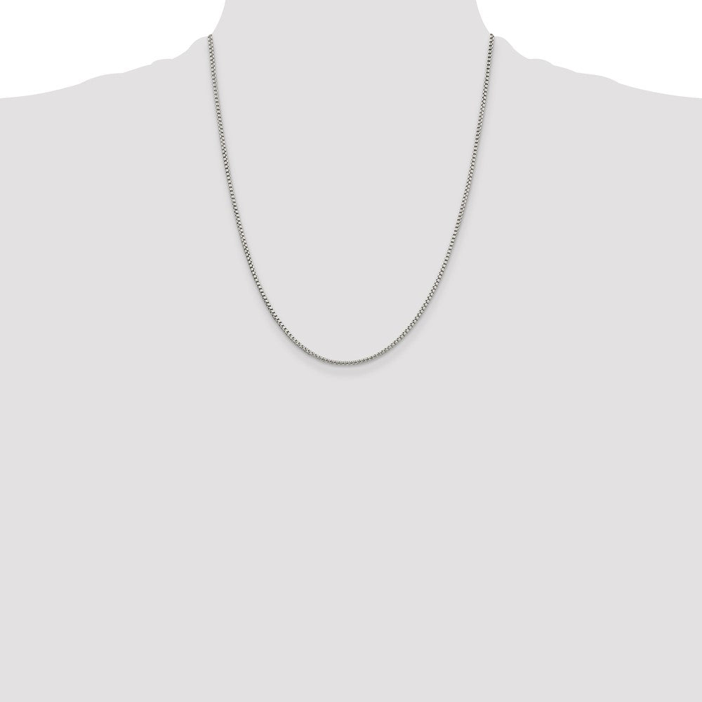 Buy Stylish 1.75mm Round Box Chain in Sterling Silver - Affordable Luxury Jewelry