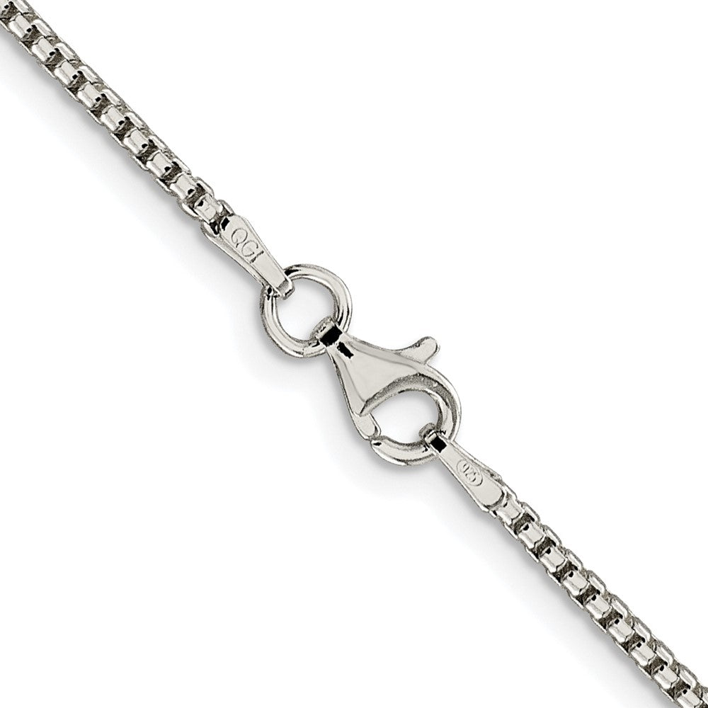Buy Stylish Rhodium-Plated 1.75mm Sterling Silver Box Chain - Exclusive Value!