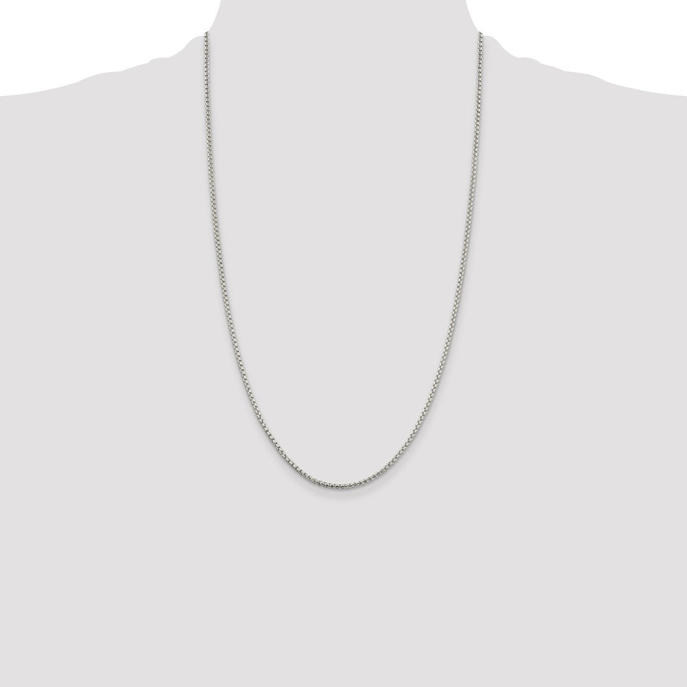 Buy Stylish 2mm Round Box Chain in Sterling Silver - High-Quality Value