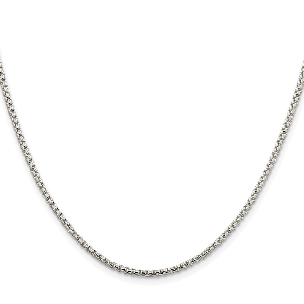 Buy Stylish 2mm Rhodium-Plated Box Chain in Sterling Silver - Affordable Luxury