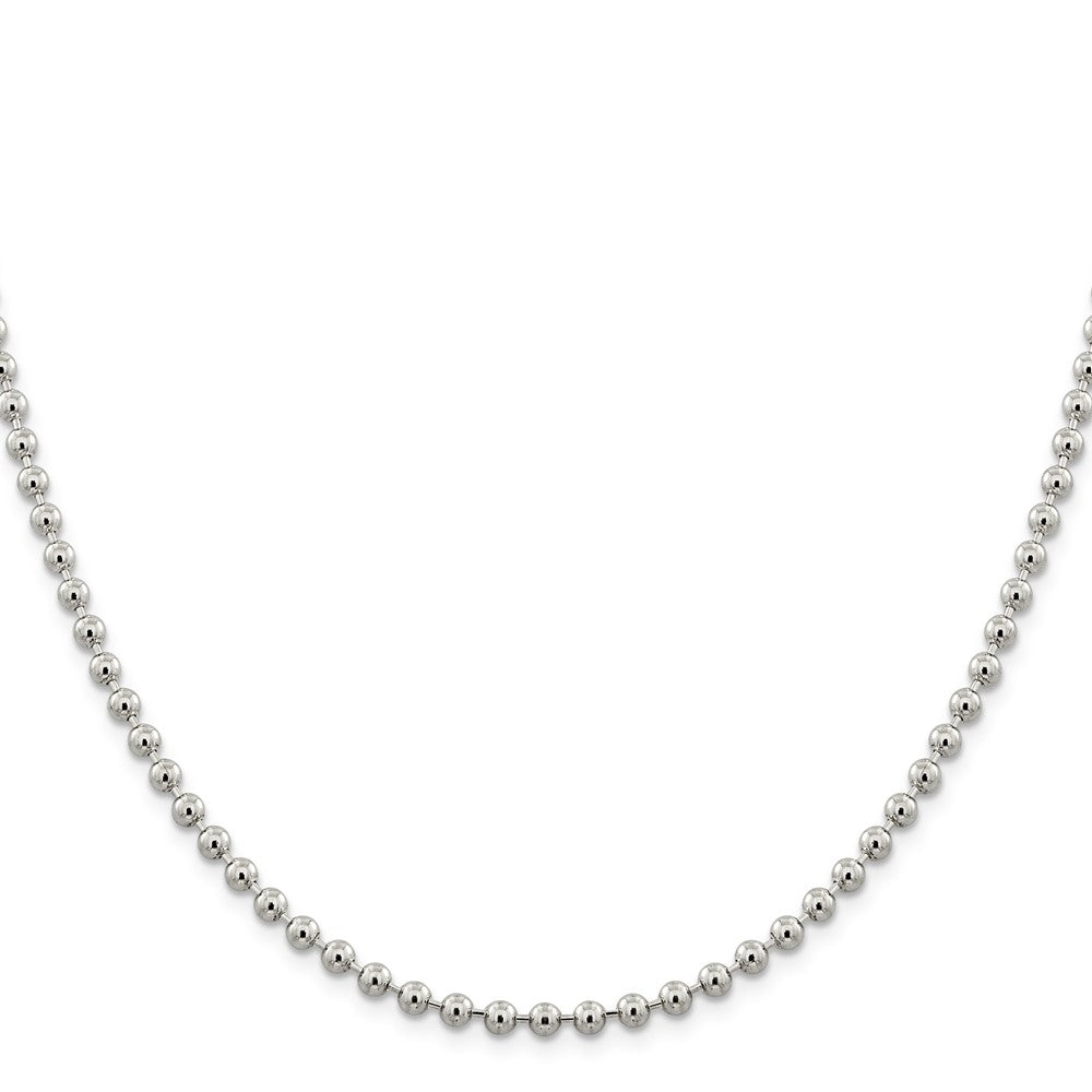 Buy Stylish 4mm Sterling Silver Beaded Chain - Affordable Luxury Jewelry