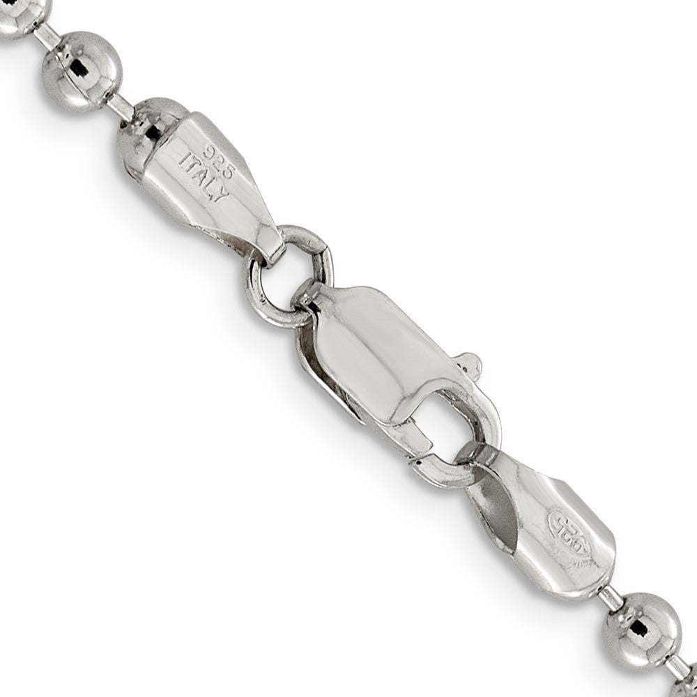 Buy Stylish 4mm Sterling Silver Beaded Chain - Affordable Luxury Jewelry