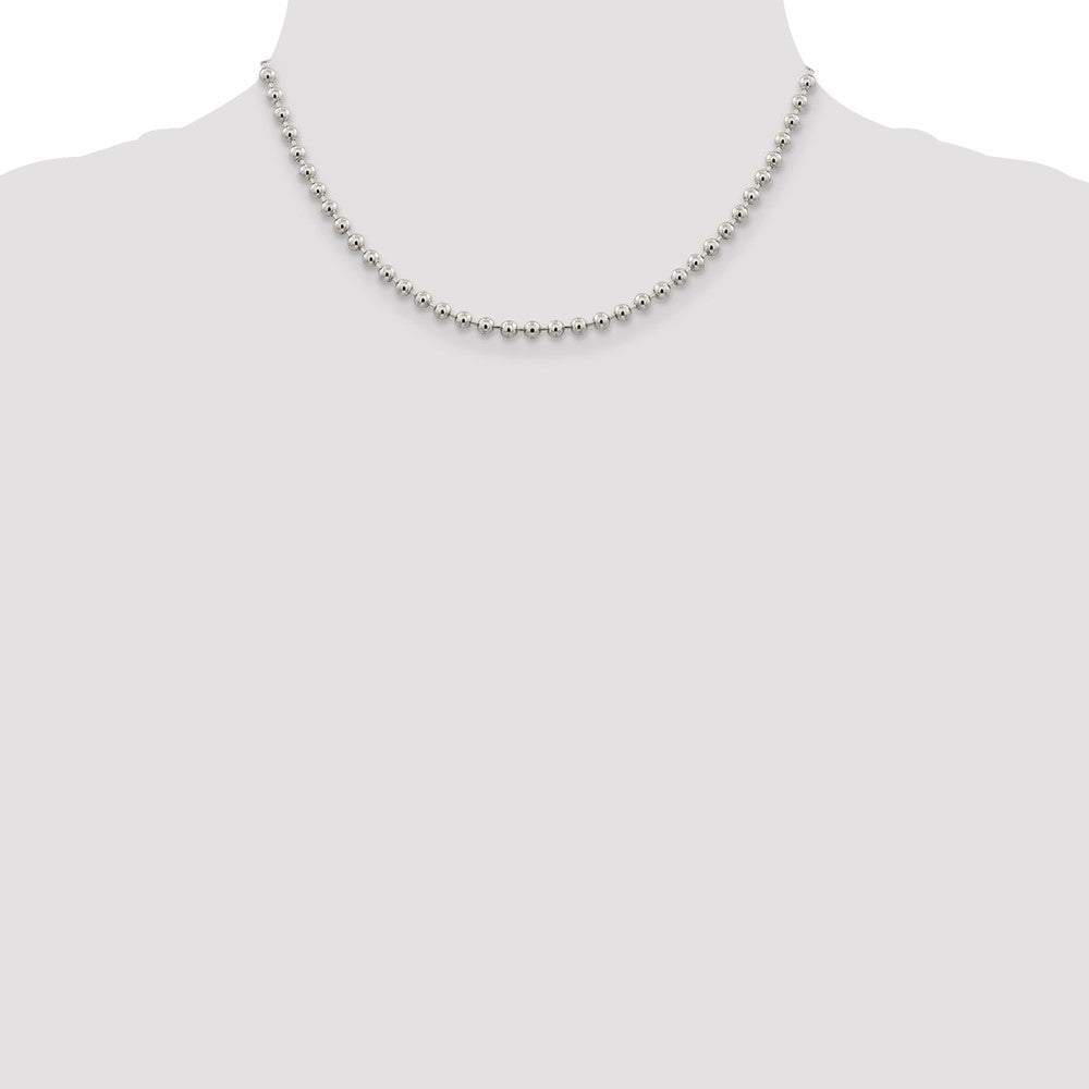 Buy 4mm Sterling Silver Beaded Chain - Stylish & Affordable Jewelry