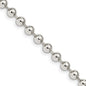 Buy 4mm Sterling Silver Beaded Chain - Stylish & Affordable Jewelry!-3