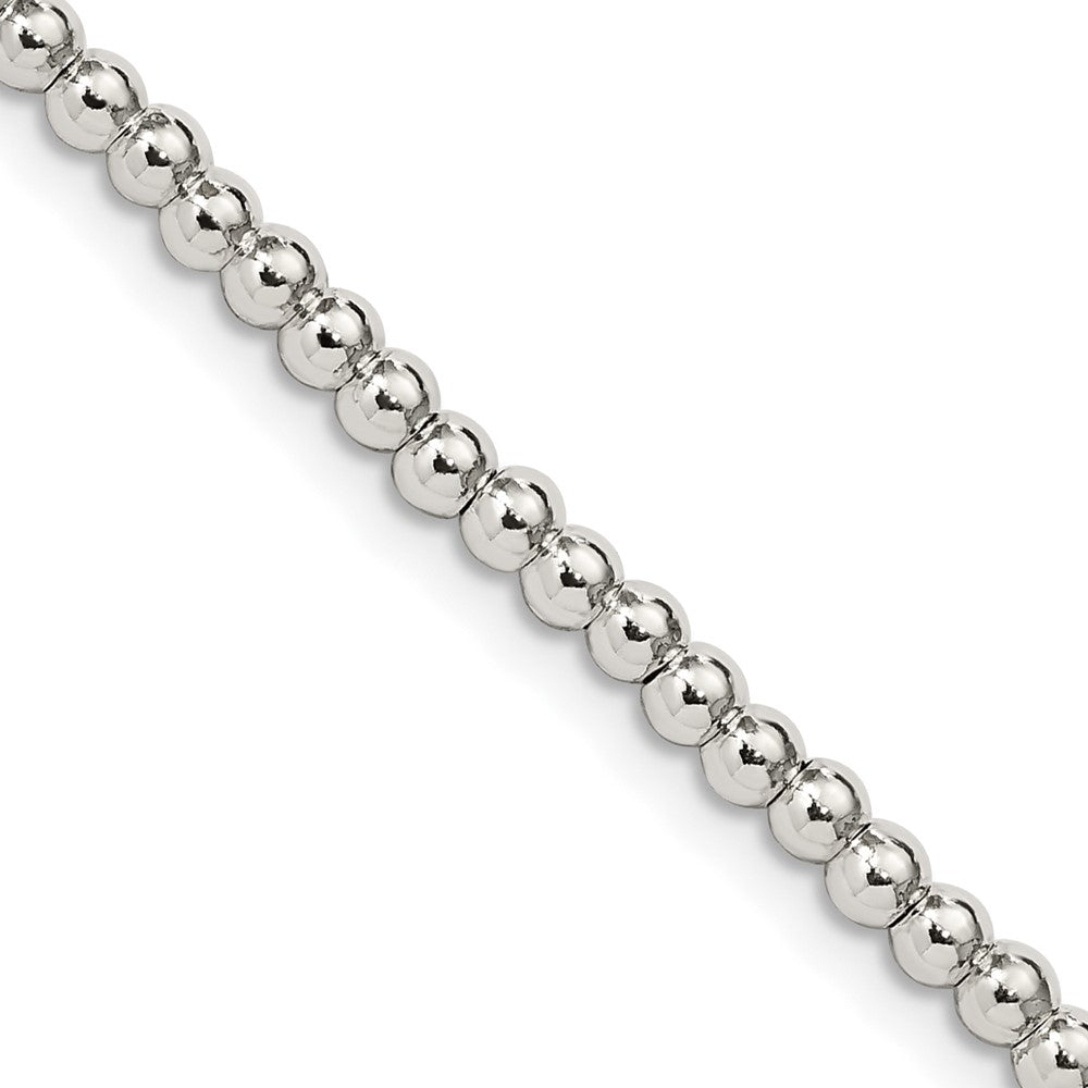 Buy Stylish 3mm Sterling Silver Beads on Box Chain Necklace - Affordable Luxury