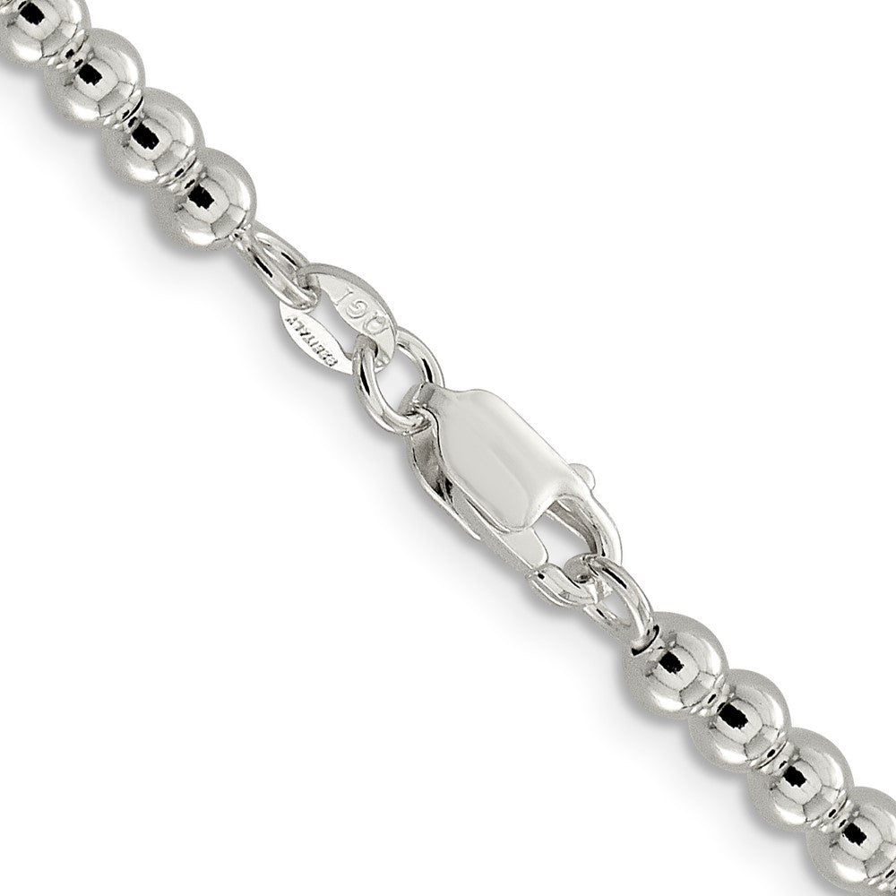 Buy Stylish 4mm Sterling Silver Beads Box Chain Necklace - Affordable Luxury!