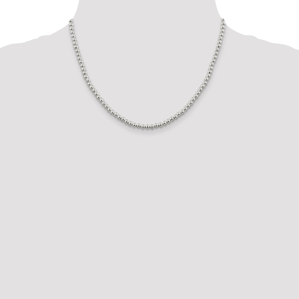 Buy Exclusive 4mm Beaded Box Chain Necklace in High-Quality Sterling Silver