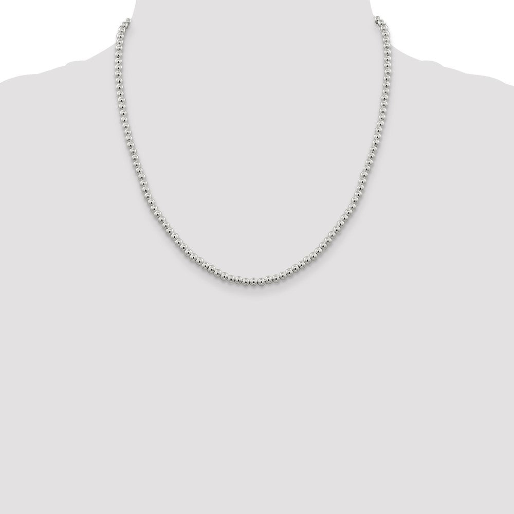 Buy Stylish 4mm Sterling Silver Beads Box Chain Necklace - Affordable Luxury!