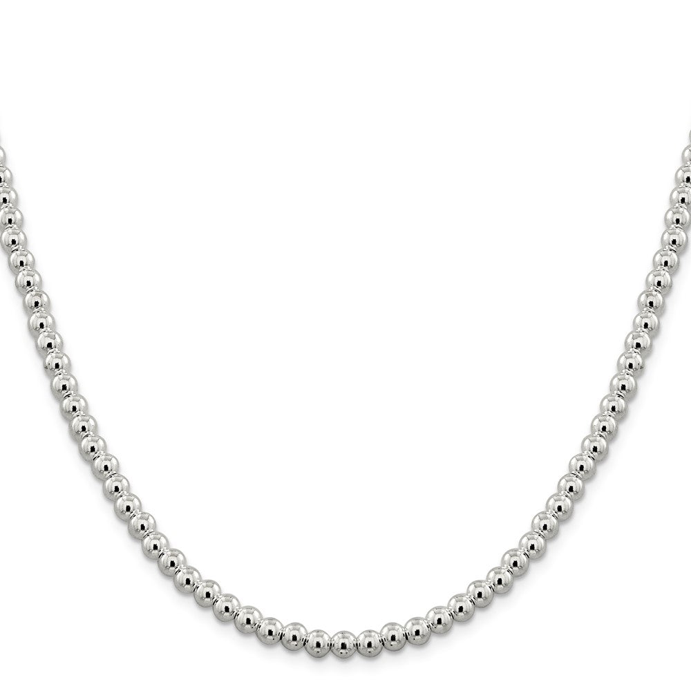 Buy Stylish 5mm Beaded Box Chain Necklace in High-Quality Sterling Silver