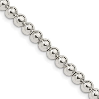 Buy Stylish 5mm Beaded Box Chain Necklace in High-Quality Sterling Silver