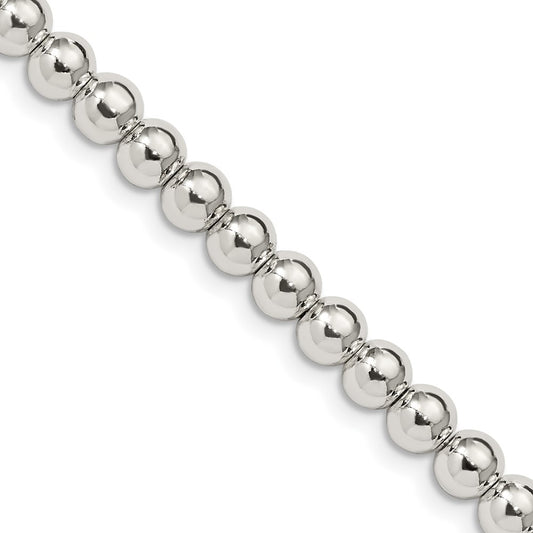 Buy Stylish 5mm Beaded Box Chain Necklace in High-Quality Sterling Silver