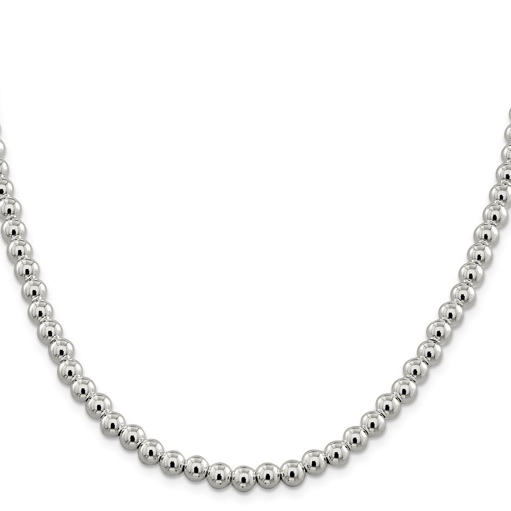 High-Quality Sterling Silver Box Chain with 6.1mm Beads - Stylish Value!