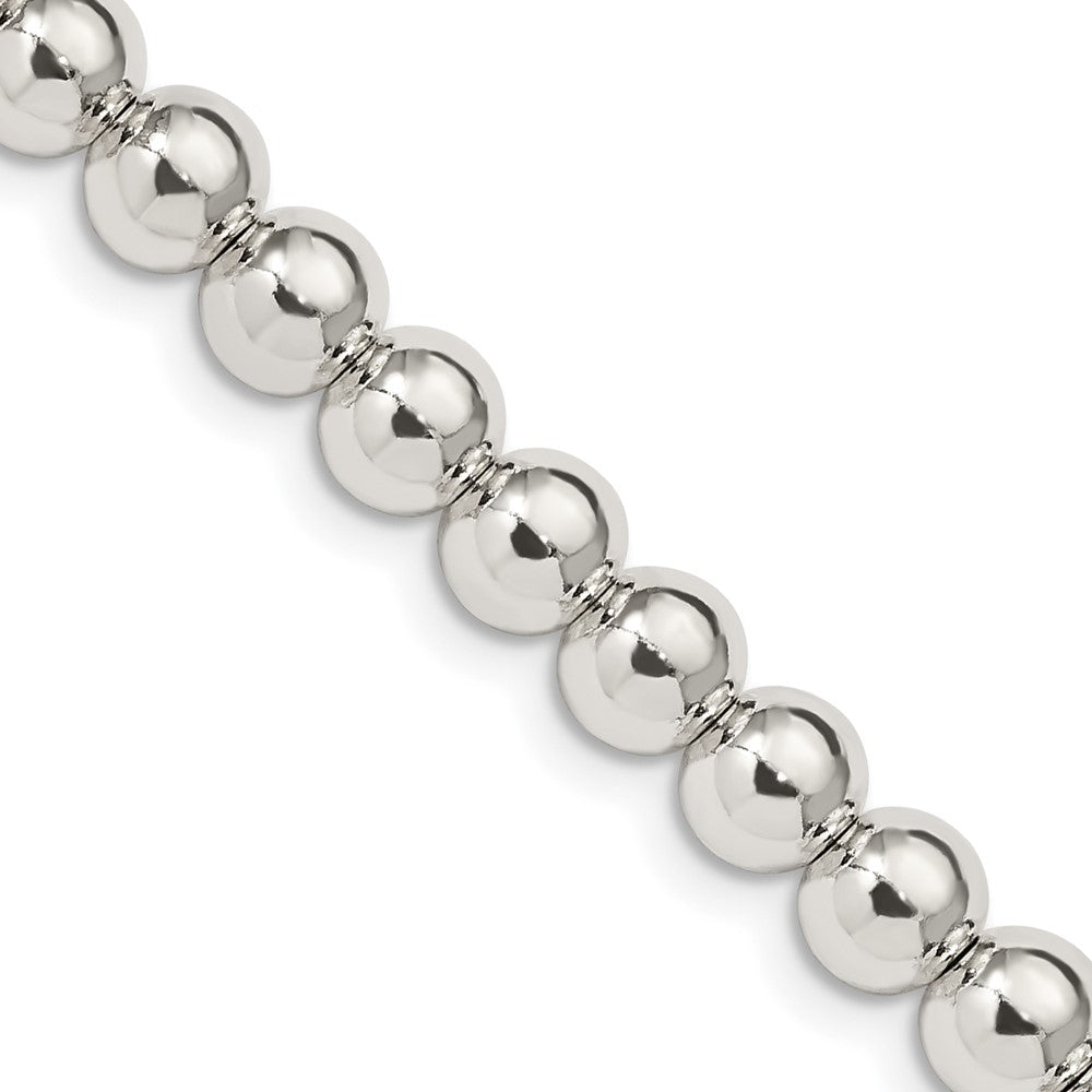 High-Quality Sterling Silver Box Chain with 6.1mm Beads - Stylish Value!