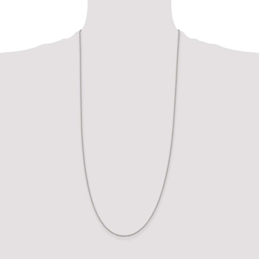 Buy Stylish 1.5mm Sterling Silver Beaded Chain - Affordable Luxury Jewelry