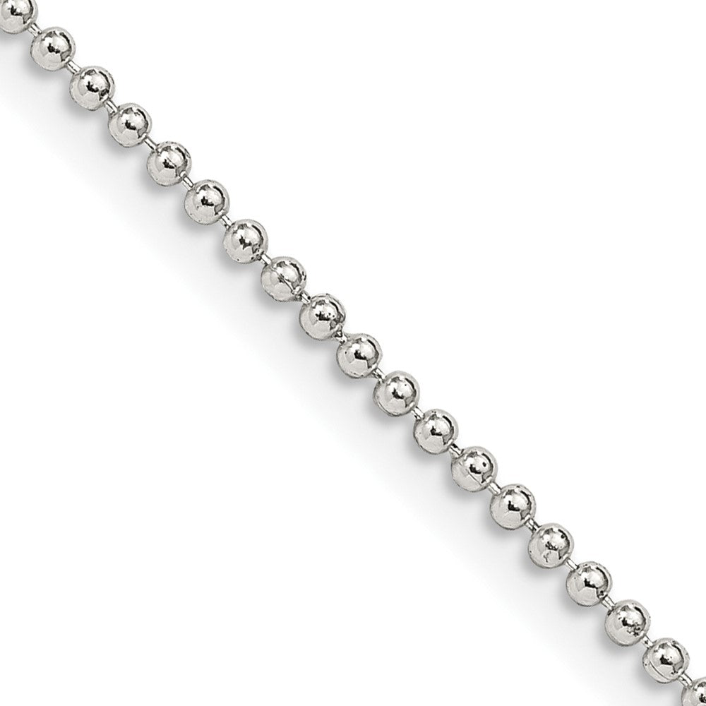 Buy Stylish 1.5mm Sterling Silver Beaded Chain - Affordable Luxury Jewelry
