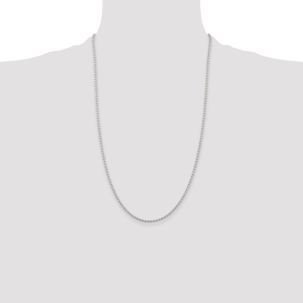 Exclusive 2.35mm Sterling Silver Beaded Chain - Stylish & Affordable Design