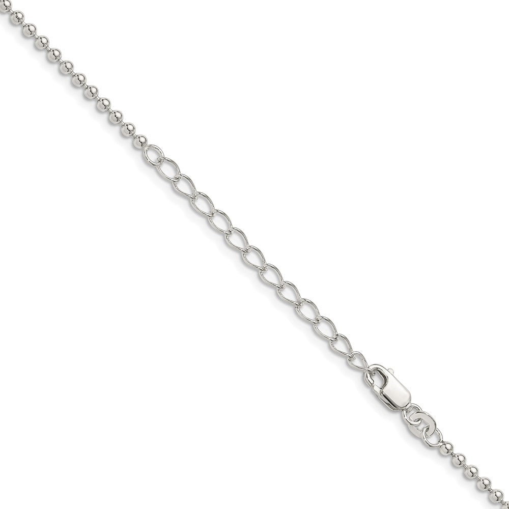 Exclusive 2.35mm Sterling Silver Beaded Chain with 2-Inch Extension