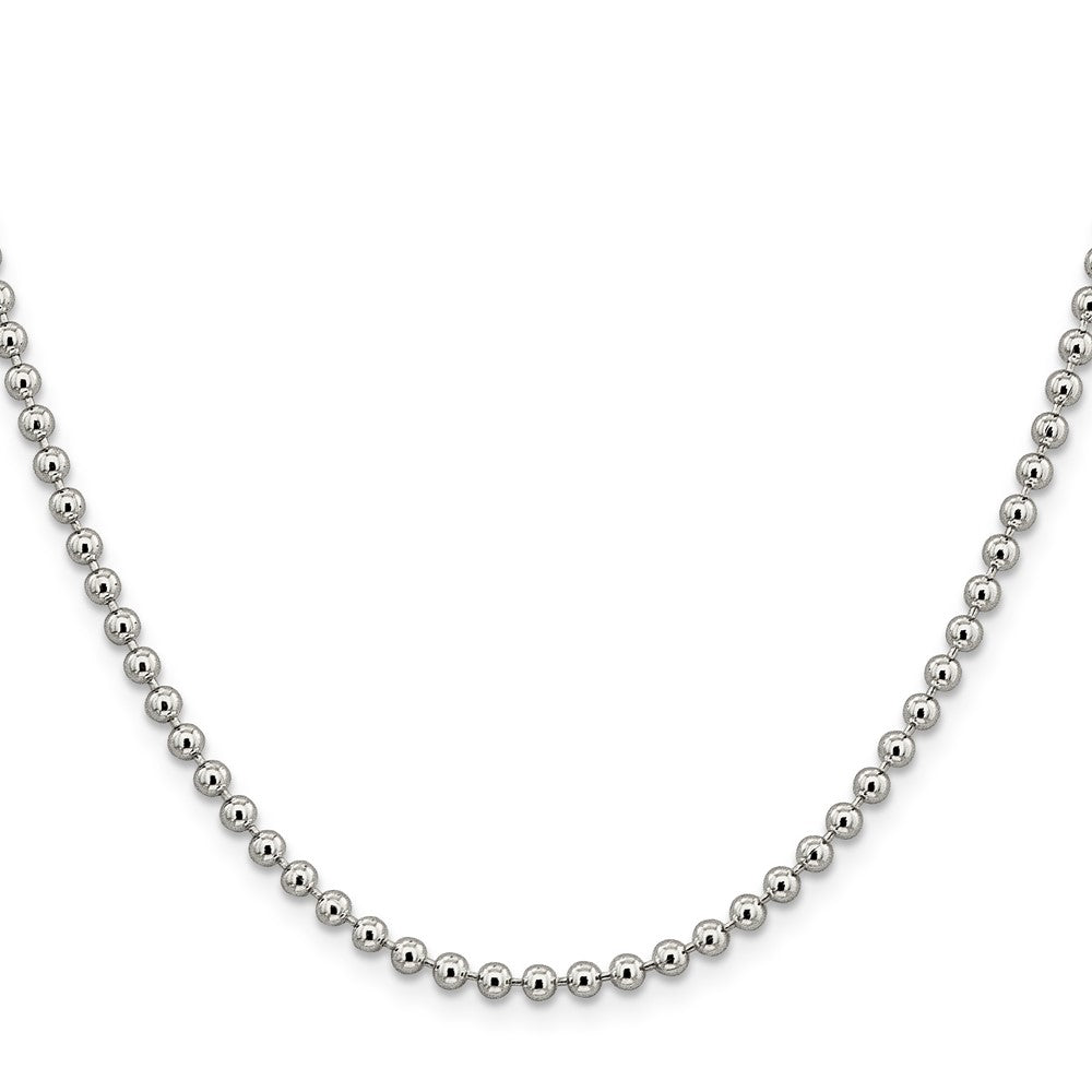 Buy Stylish 3mm Sterling Silver Beaded Chain | Affordable Luxury Jewelry