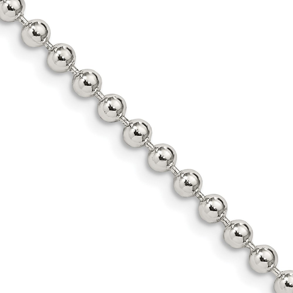 Buy Stylish 3mm Sterling Silver Beaded Chain | Affordable Luxury Jewelry