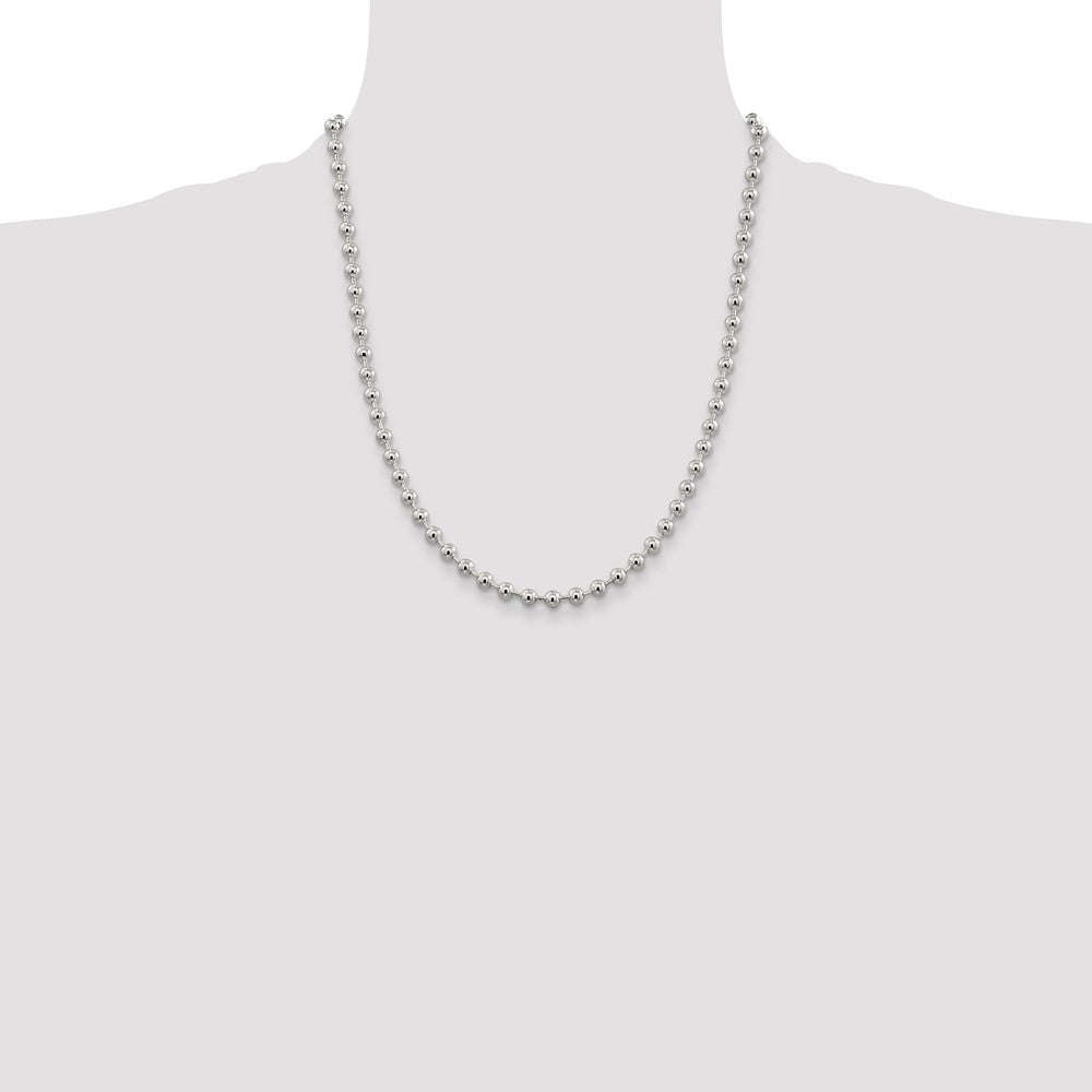 Exclusive 5mm Sterling Silver Beaded Chain - Stylish & Affordable Jewelry