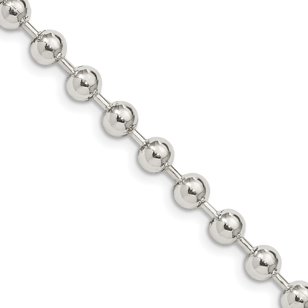 Buy Stylish 5mm Sterling Silver Beaded Chain - Affordable Luxury Accessory