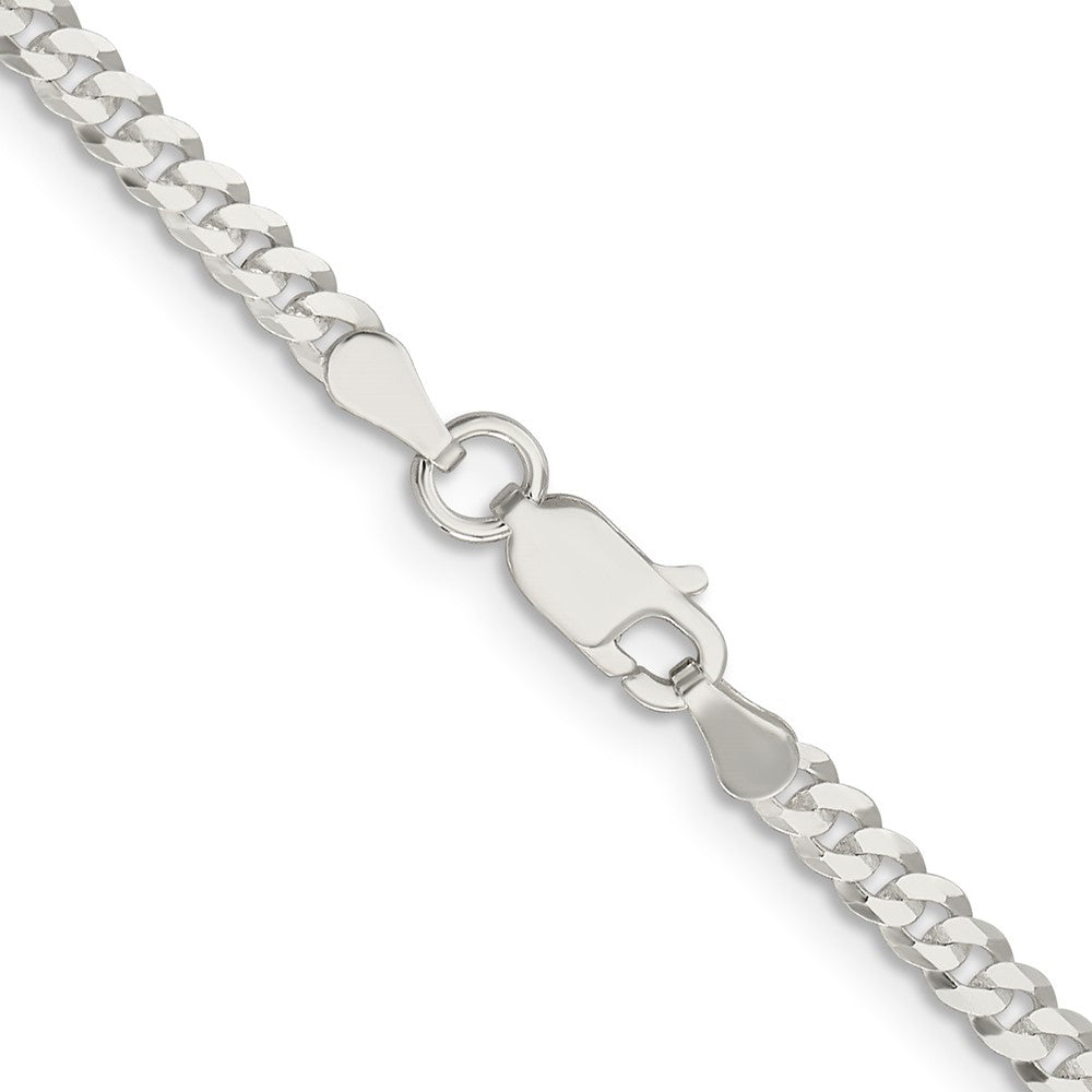 Buy Stylish 3.15mm Flat Curb Chain in High-Quality Sterling Silver