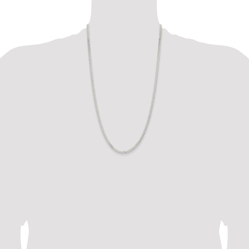 Buy Stylish 3.15mm Flat Curb Chain in Sterling Silver - Affordable Luxury