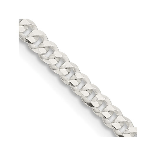 Buy Stylish 3.15mm Flat Curb Chain in High-Quality Sterling Silver
