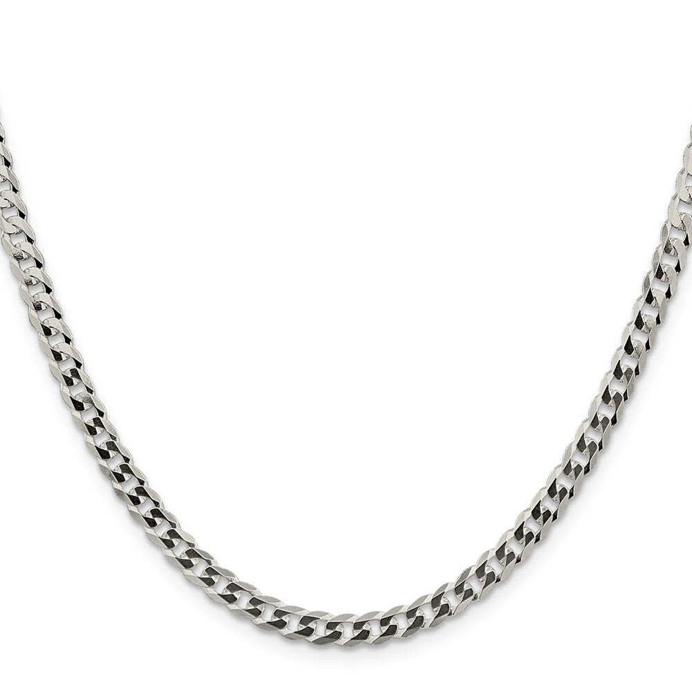 Buy Stylish 4.7mm Sterling Silver Flat Curb Link Chain - Affordable Luxury!