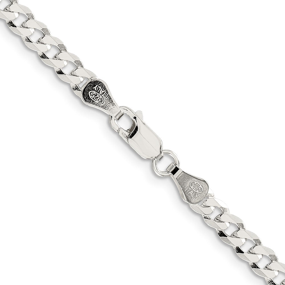Buy Stylish 4.7mm Sterling Silver Flat Curb Link Chain - Affordable Luxury!