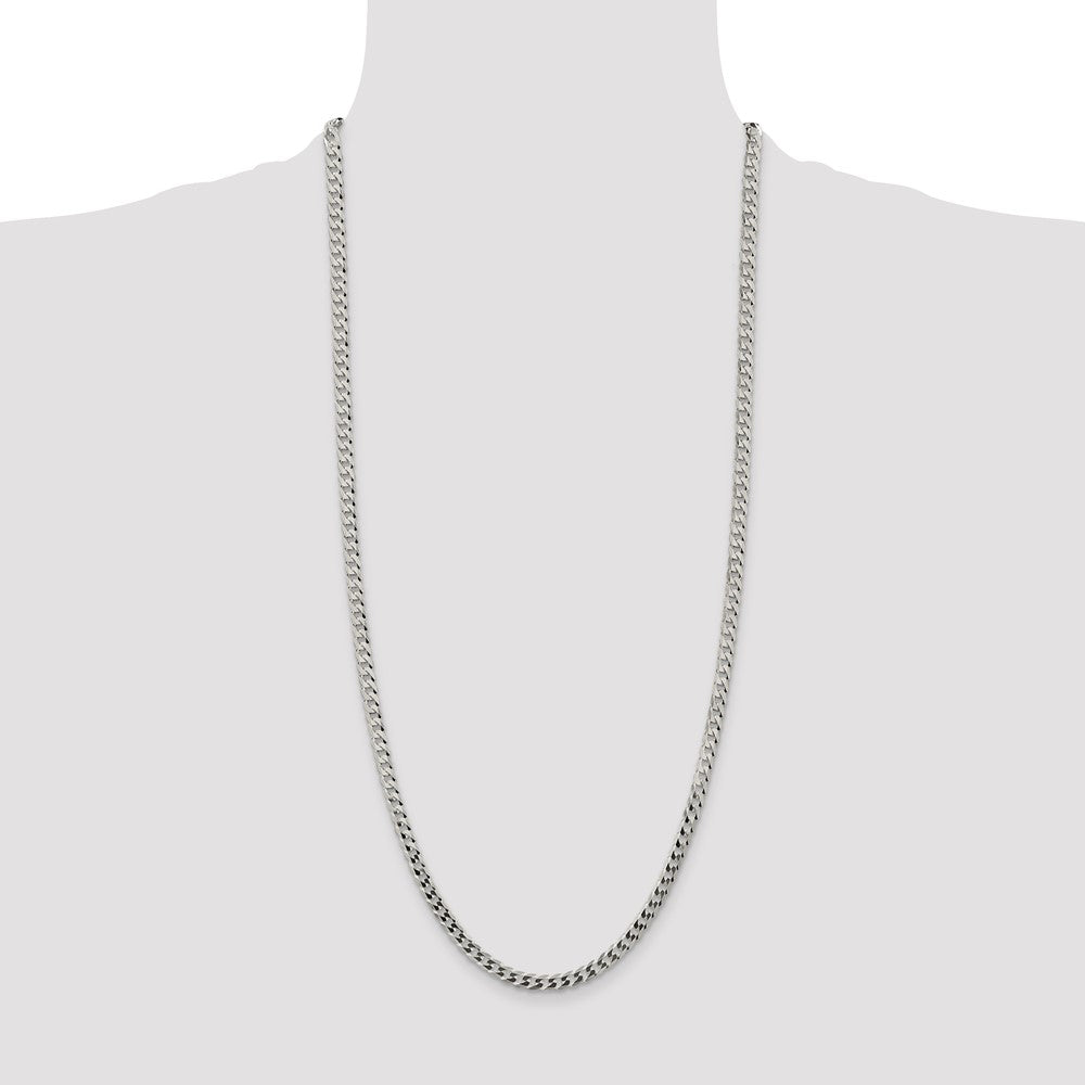 Buy High-Quality 4.7mm Sterling Silver Flat Curb Link Chain - Stylish Value!