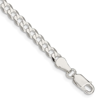 Buy Stylish 4.7mm Flat Curb Chain in Sterling Silver - Affordable Luxury Jewelry