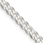 Order Stylish 4.7mm Flat Curb Link Chain in High-Quality Sterling Silver-4