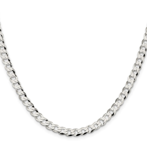 5.75mm Sterling Silver Flat Curb Chain - Style GR1-1032246