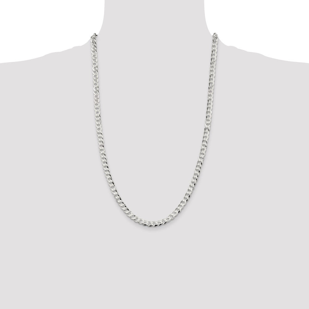 Exclusive 5.75mm Sterling Silver Flat Curb Chain - Stylish & Affordable Price