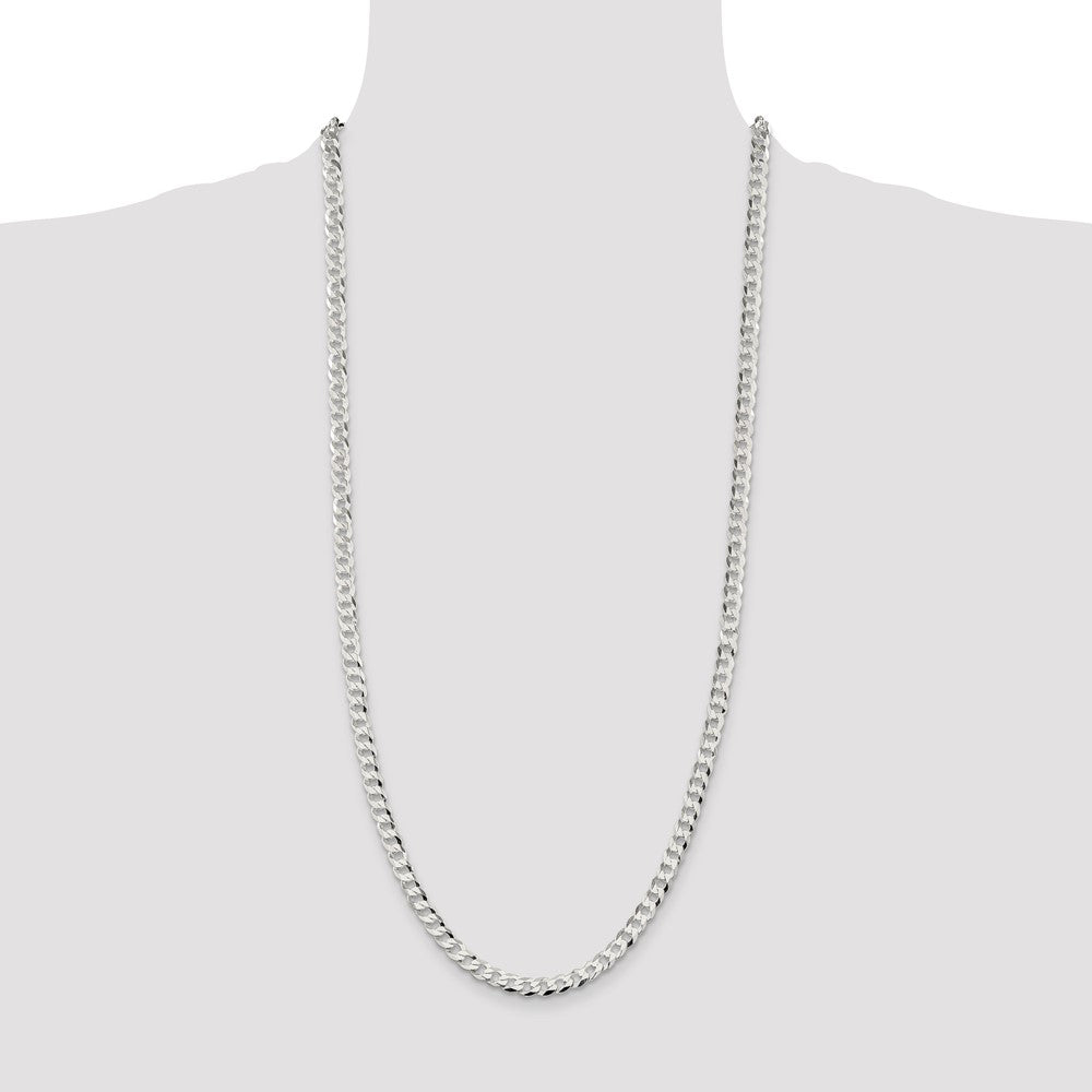 Buy 5.75mm Flat Curb Chain in Sterling Silver - Stylish & Affordable Jewelry