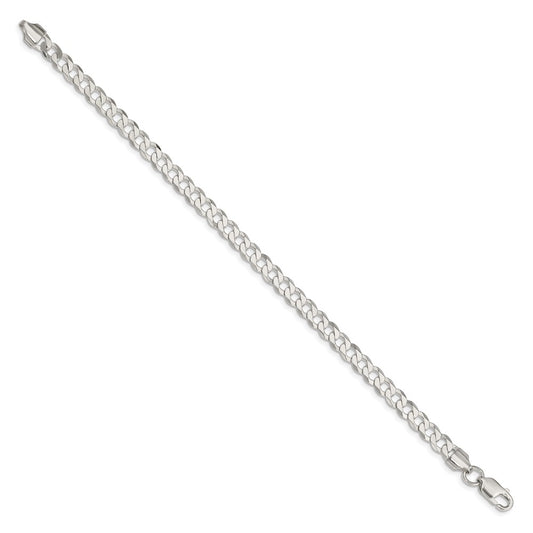High-Quality Sterling Silver 5.75mm Flat Curb Link Chain - Stylish Value!