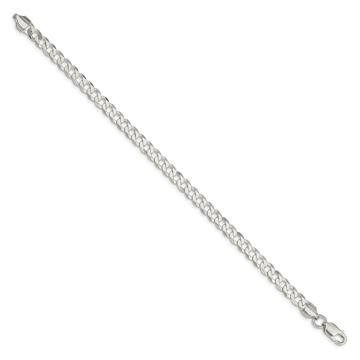 High-Quality Sterling Silver 5.75mm Flat Curb Link Chain - Stylish Value!-2