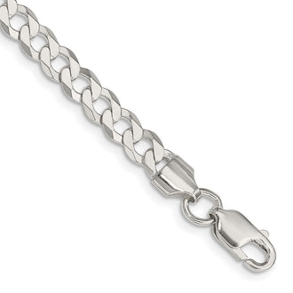 High-Quality Sterling Silver 5.75mm Flat Curb Link Chain - Stylish Value!