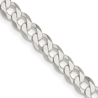 Exclusive 5.75mm Sterling Silver Flat Curb Chain - Stylish & Affordable Value!