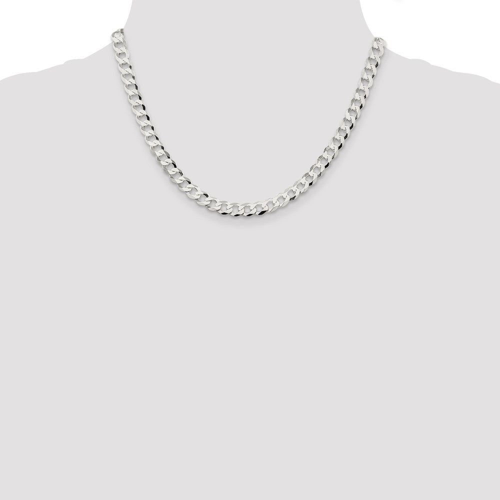 Buy 6.8mm Sterling Silver Flat Curb Chain - Stylish & Affordable Jewelry Piece