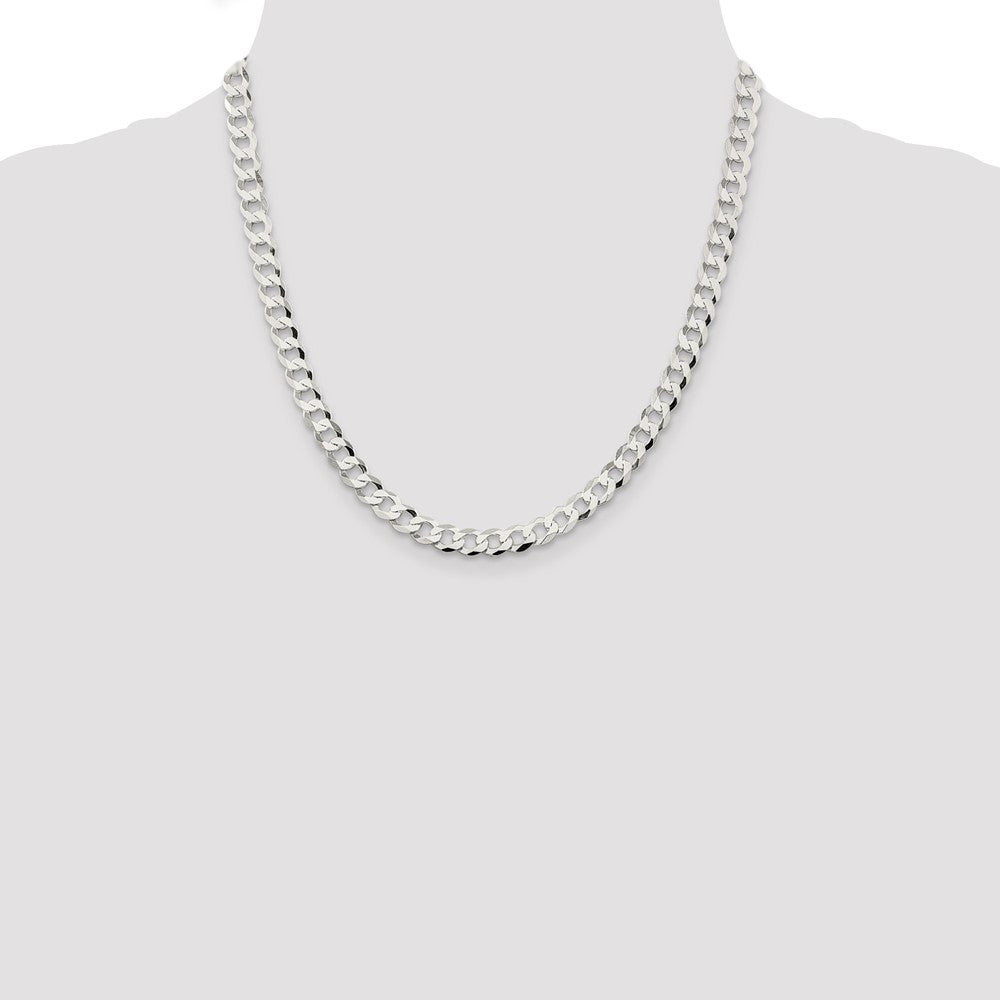 Buy 6.8mm Sterling Silver Flat Curb Chain | Stylish & Affordable Jewelry
