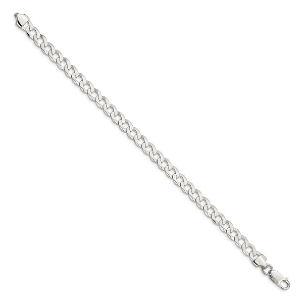 6.8mm Sterling Silver Flat Curb Chain - Style GR1-1030275