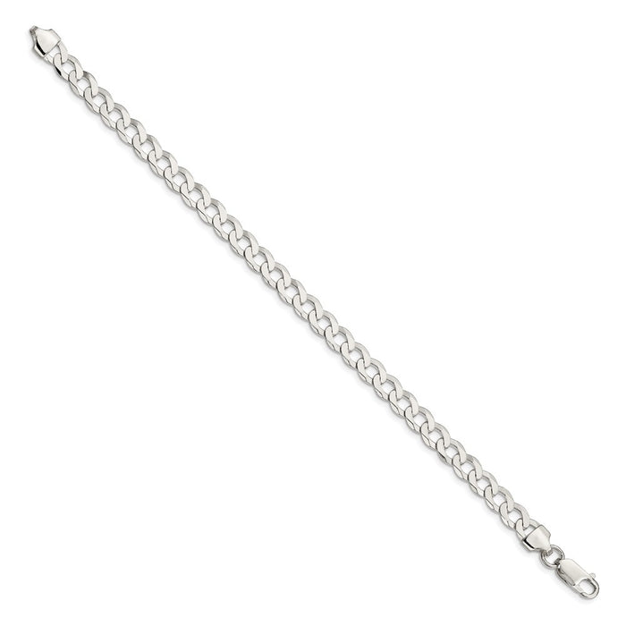 Buy Stylish 6.8mm Sterling Silver Flat Curb Chain - Affordable Quality Jewelry-2