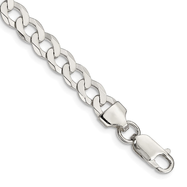 6.8mm Sterling Silver Flat Curb Chain - Style GR1-1030275