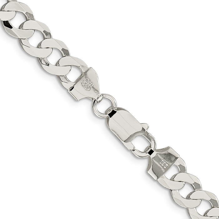 Buy 7.5mm Sterling Silver Flat Curb Chain | Stylish & Affordable Jewelry-3