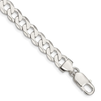 High-Quality 7.5mm Sterling Silver Flat Curb Chain - Stylish & Affordable Choice