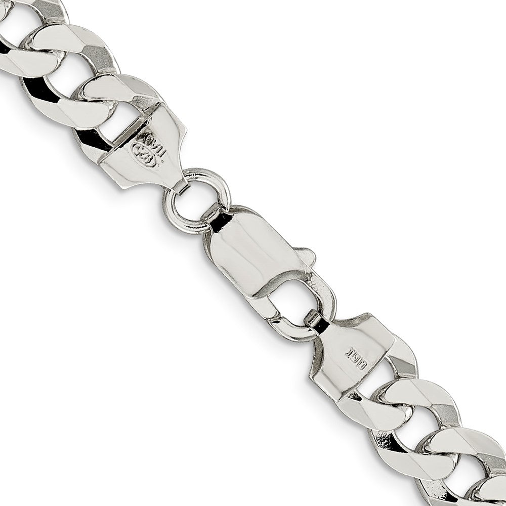 Buy 8.5mm Flat Curb Chain in Sterling Silver - Stylish & Affordable Quality!