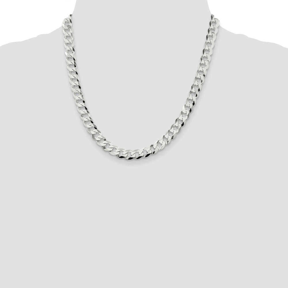 Buy 8.5mm Sterling Silver Flat Curb Chain - Stylish & Affordable Jewelry